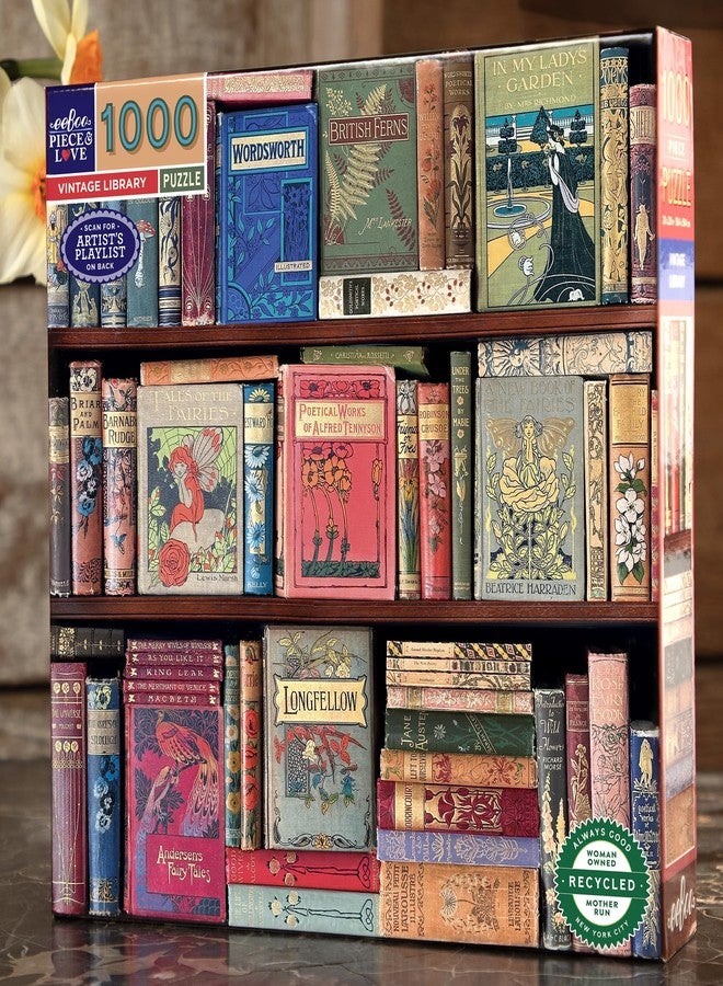 إيبو لعبة تركيب الصور "إيبو بيس آند لوف: مكتبة عتيقة" - 1000 قطعة - أحجية مربعة للكبار، 23×23، تتضمن صورة مرجعية، قطع لامعة - Image 4